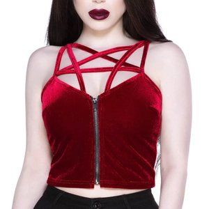 Lost in Sin Zip Crop Top